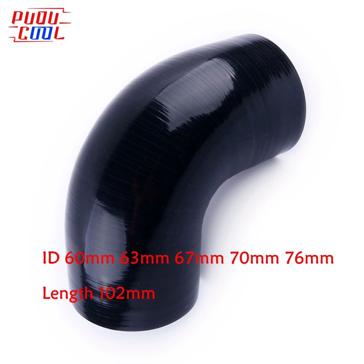 

Black 90 Degree Elbow General Silicone Hose Coolant Intercooler Tube Pipe ID 60mm 63mm 67mm 70mm 76mm 3 Or 4-Ply