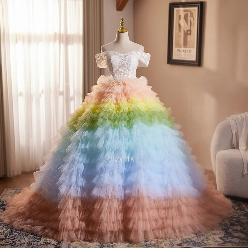 

Colorful Prom Party Evening Dress Ball Gowns Elegant for Women Luxury Formal Occasion Dresses Robe De Soiree Femmes Customized