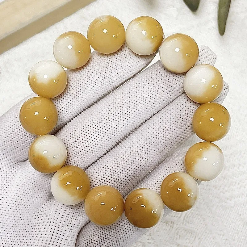 Bodhi Root Chalcedony Lotus Charm Natural Jade Stone Beaded Bracelets for Women Prayer Energy Buddha Beads Jewelry Accessories