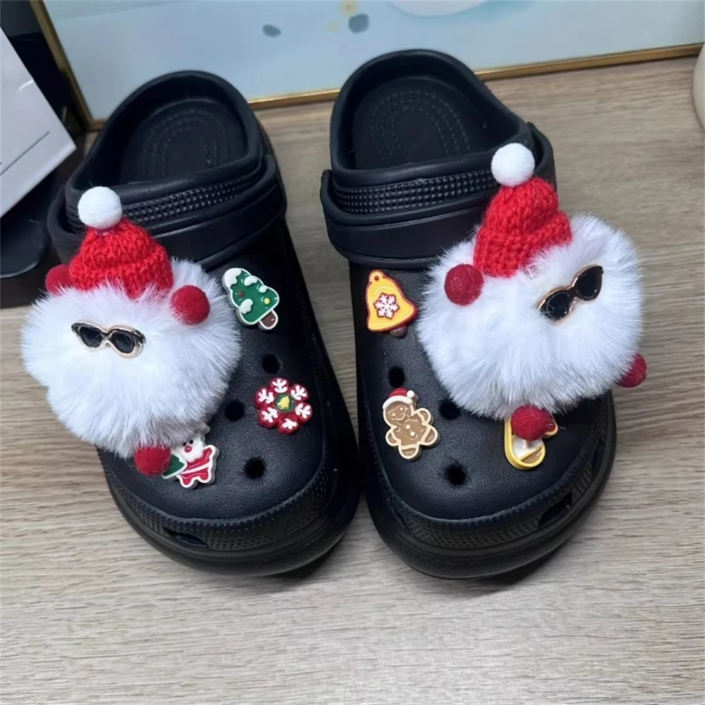 

Creative Set Christmas Fashion Charm Shoe Buckle 3D Plush Christmas Doll DIY Shoe Accessories Festival Party Fashion Gift