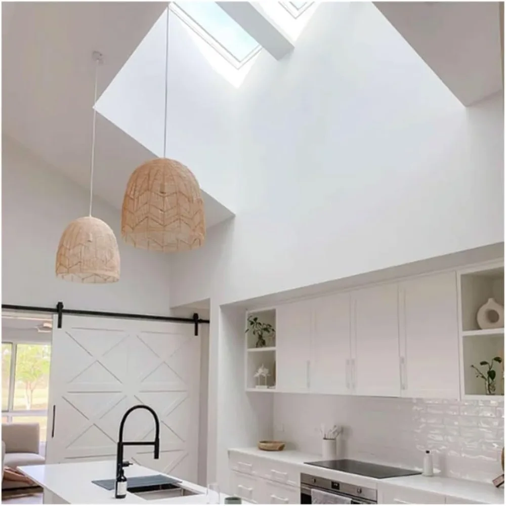 Retro Rattan Pendant Light Japanese Rattan Chandelier Hanging Lamp Bedroom Living Room Dining Room Lamp Bar Home Decoration