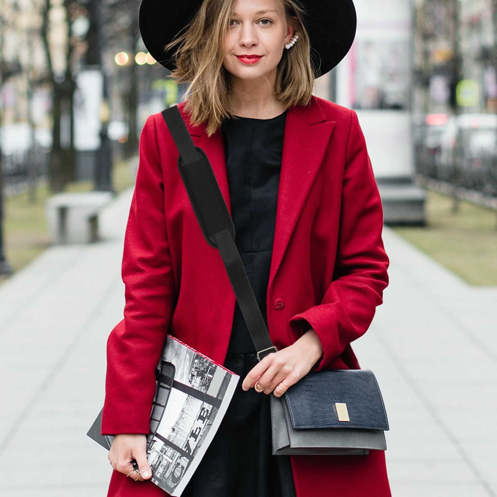 

1 set 1 Set Anti-Slip Bag Strap Durable Adjustable Padded Wide Computer Shoulder Belt Replacement For Laptop Messenger Crossbody