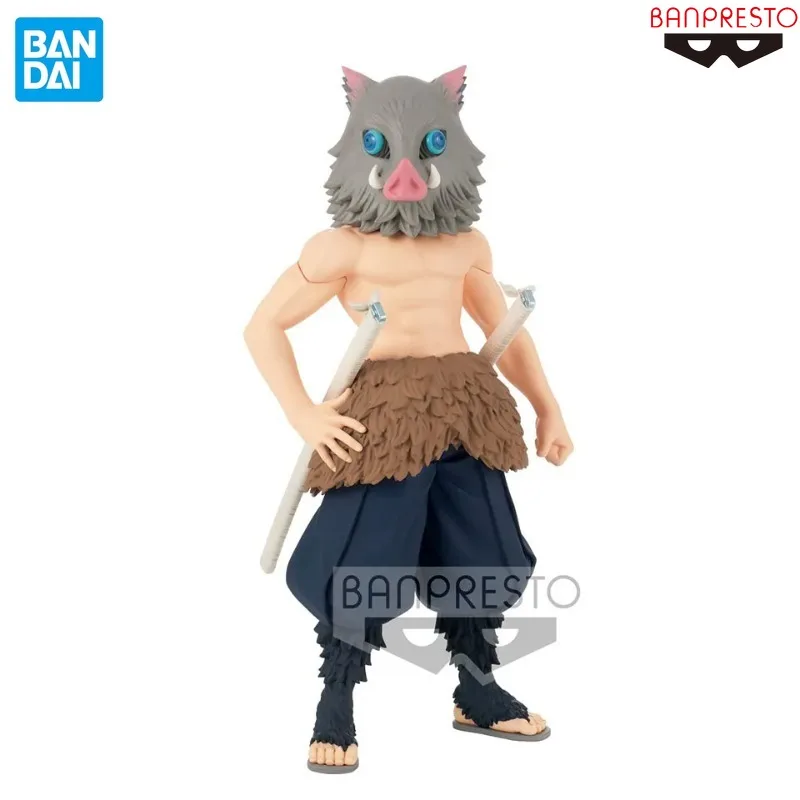 Original Genuine Banpresto Demon Slayer Grandista Hashibira Inosuke 24cm Anime Figure PVC Toy Gift Collectile Model