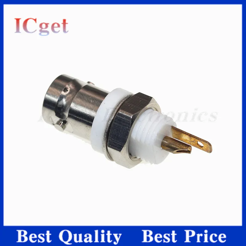 5Pcs BNC-50KY All Copper Insulated Solder Board Mother Seat BNC-KY White Glue BNC Panel Seat Q9-50KY Oscilloscope Socket