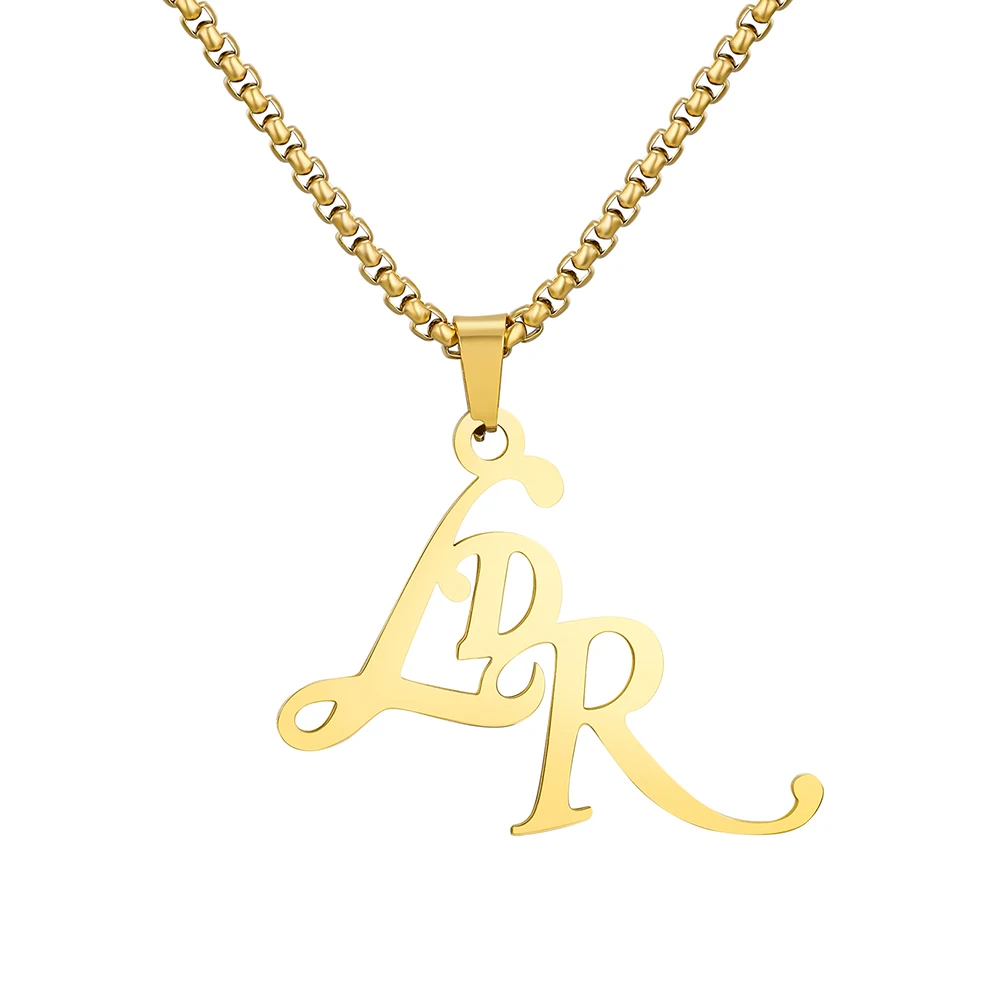 DCARZZ الفولاذ المقاوم للصدأ LDR قلادة قلادة المغني لانا ديل ري مجوهرات تصميم بسيط سلسلة عنق للمرأة الفتيات عشاق الموسيقى