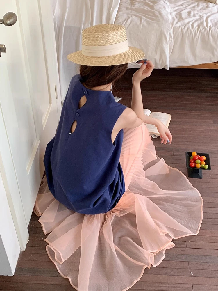 Liangliang Bal Vest Dr vrouwen Zomer Nieuwe Vintage Anti-aging Me Plooirok Tweedelige Set Faionable Ensemble