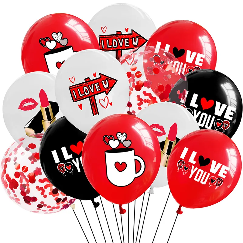 Ich liebe dich Valentinstag Dekor Konfetti Ballon Herz Hochzeit Folie Luftballons Geburtstags feier Dekoration romantische Geschenke Freundin