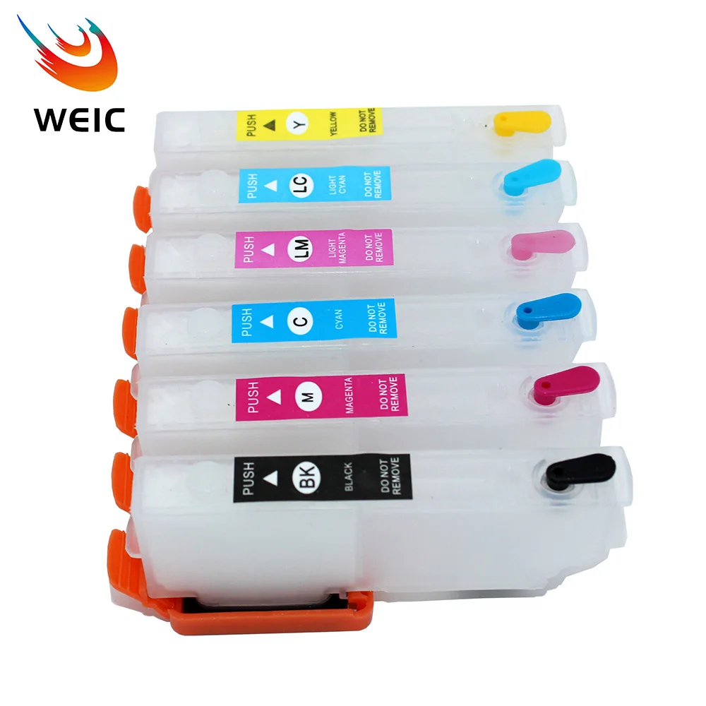 IC80 6C Refill Ink Cartridge for Epson EP-707A EP-777A EP-807AB EP-807AR EP-807AW EP-907F EP-977A3 EP-978A3 EP-808AW EP-808AB