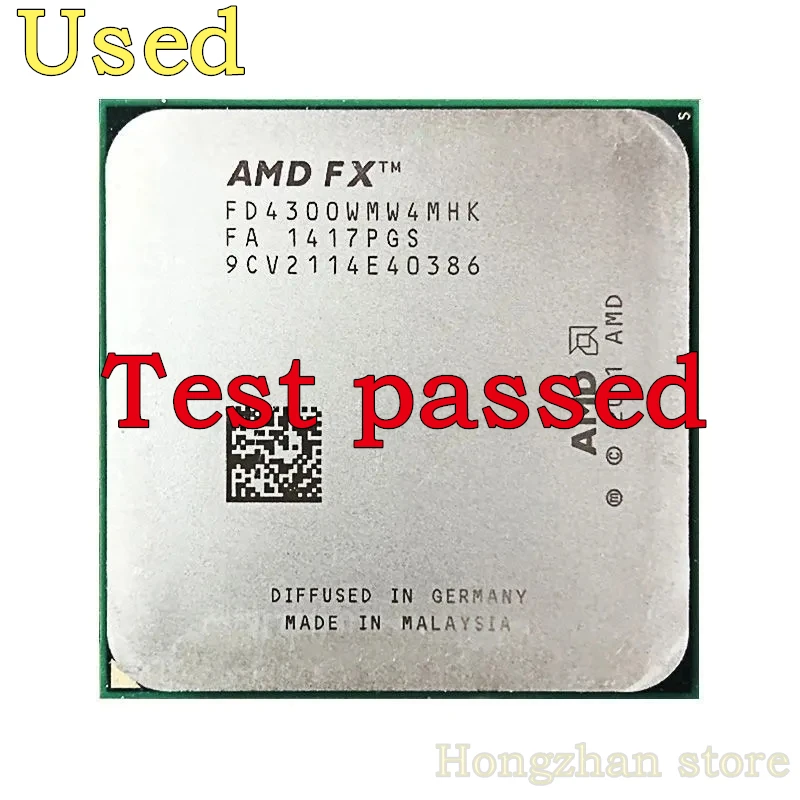 FX Series FX4300 3.8GHz Quad-Core CPU Processor FX 4300 FD4300WMW4MHK 95W Socket AM3+ SPOT STOCK