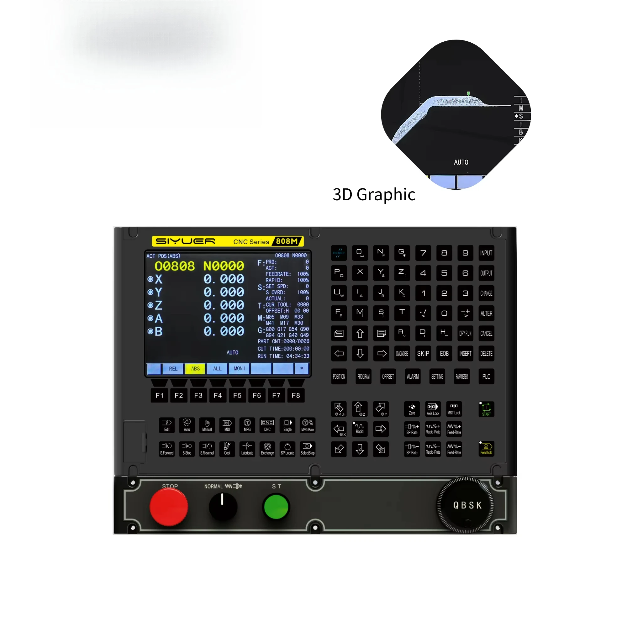 Manufacture 808M 5 Axis CNC Servo Controller With ATC for Router and Milling VMC Machine Center Drilling Rigid Tapping