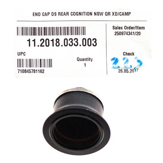 ZIPP SPARE PARTS END CAP DS REAR COGNITION NSW QR XD/CAMP 11.2018.033.003