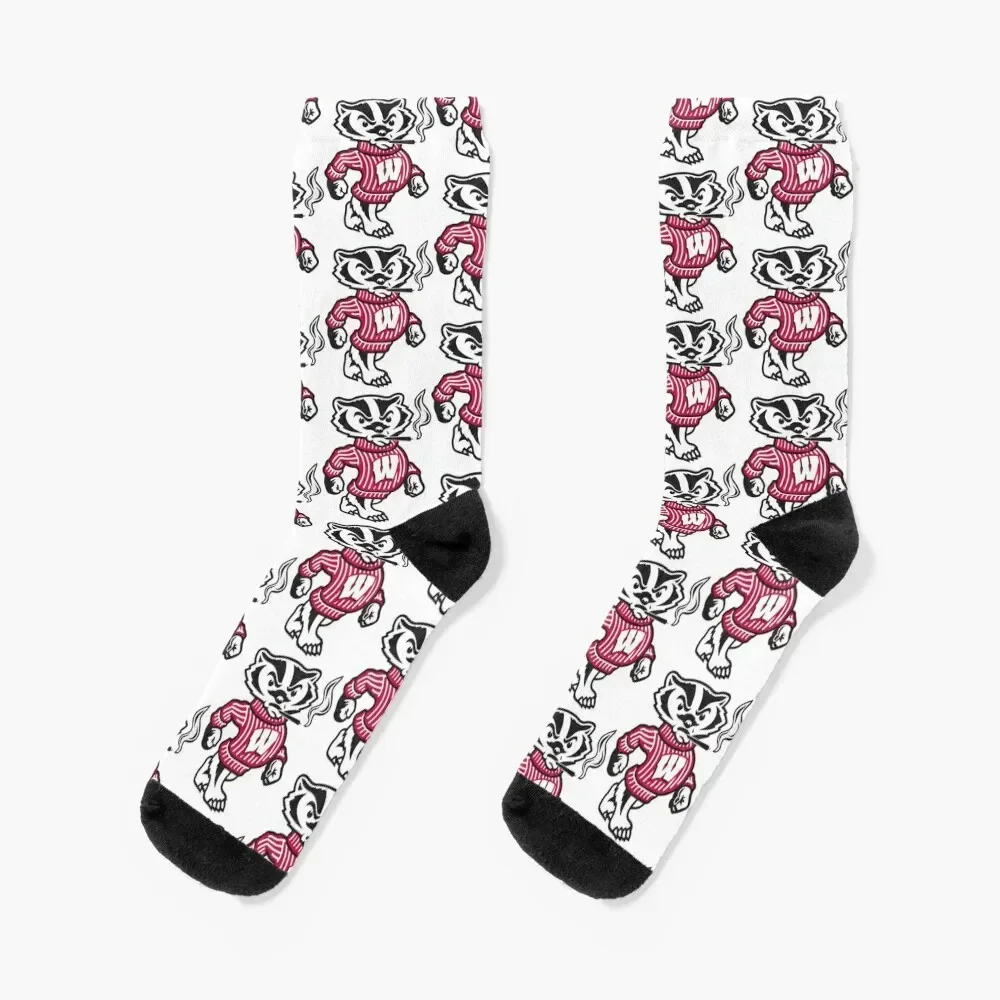 

Stoned Bucky Badger Socks with print cycling winter gifts Socks Women Men's