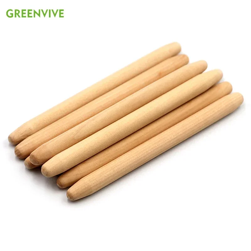 

10 Pcs Beekeeping Tools Wooden stick Queen Stylobate Rod Standard Queen Standard Wax Bowl Cell Yukon King Rod Machine System