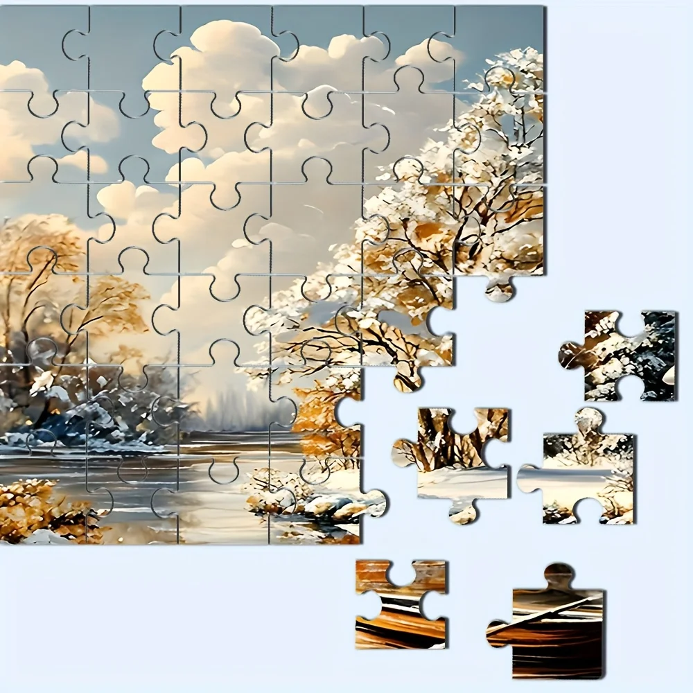 Puzzle pour adultes, 500/1000 pièces, casse-tête évalent à grande échelle avec motifs complexes, boîte Portable pour famille Gam