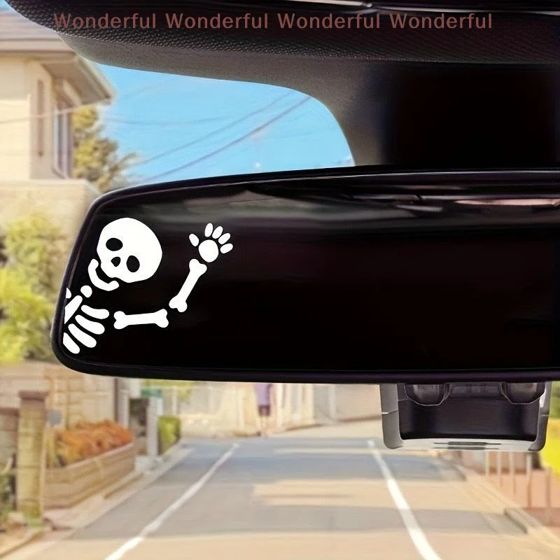 Trendy Funny Skull Vinyl Stickers Waterproof Sunscreen Anti Scratch Decals for Car Body Skateboard Luggage Gift for Teens