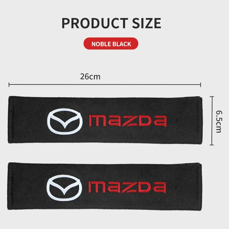 2PCS Car Seat Shoulder Strap Pad Cushion Cover For Mazda 2 3 6 Atenza Axela Demio CX-5 CX5 CX-3 CX7 CX-9 2017 2018 2019 2021