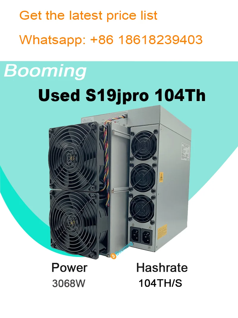 

Used S19jpro 104T Bitmain Antminer S19j Pro 104Th 3068W Profitability Asic Crypto Bitcoin Miner Hashrate 104Th/s PSU Included