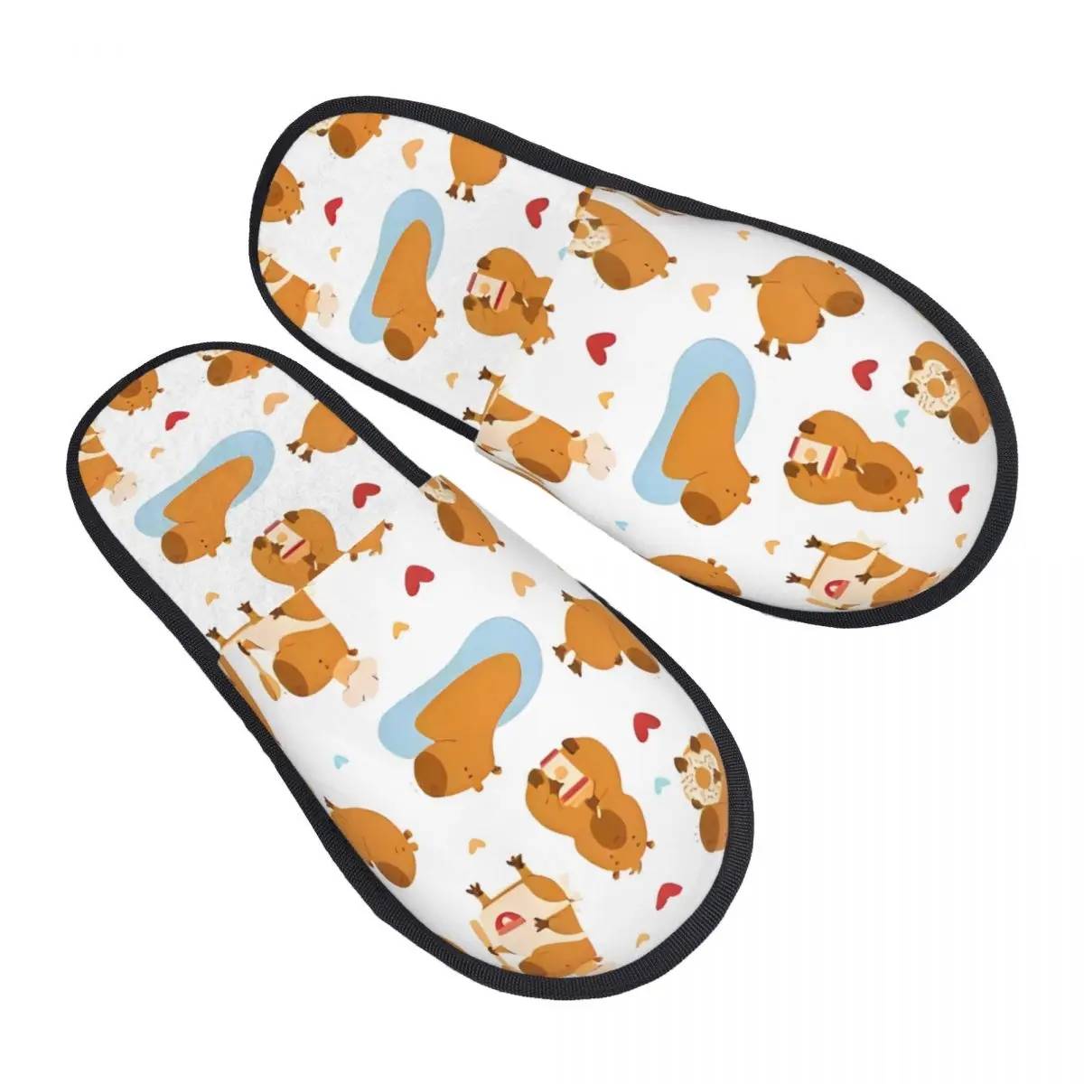 

Домашние тапочки капибары на заказ, женские удобные тапочки без шнуровки из пены с эффектом памяти, тапочки для спальни