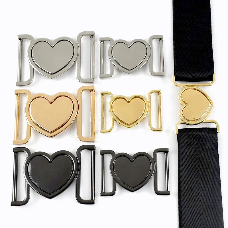 

Meetee 1-5Pcs 30/40mm Heart-shaped Metal Buckles for Coat Belt Buckle Jacket Windbreaker Combination Hook DIY Sewing Accessories