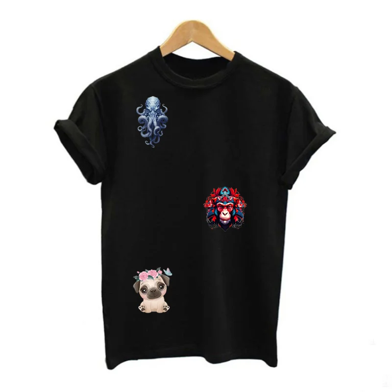 12 قطعة/الوحدة الحرارة الحرارية نقل تي شيرت الكي ملصقات لطيف Kawaii الحيوان الحديد على بقع لاصقة الحرارية للأطفال الملابس DIY بها بنفسك #3