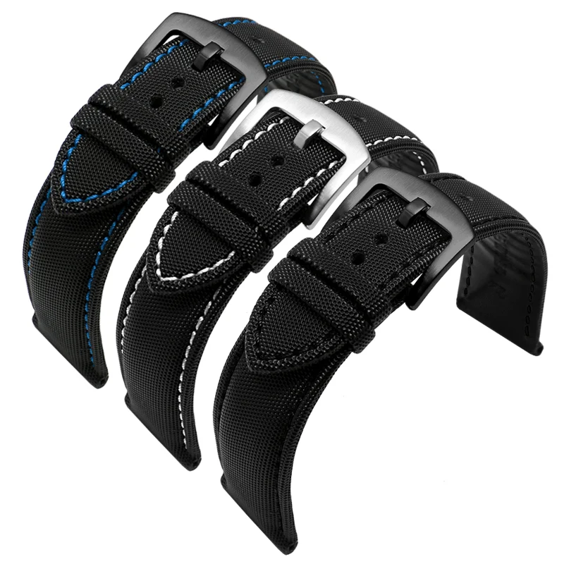 For Blancpain Fifty fathoms SEIKO 5 Water Ghost Citizen BM8475 Men\'s Nylon strap 20mm 21mm 22mm 23mm 24mm Canvas Watchband
