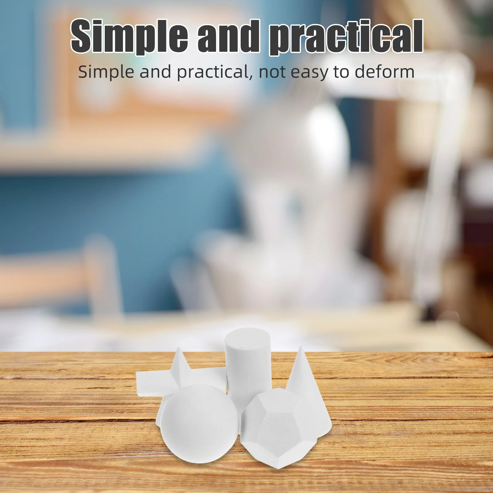 

5Pcs Geometry Sketch Prop Creative Resin Craft Home Office Decoration Drawing Practice Tool Set Statue