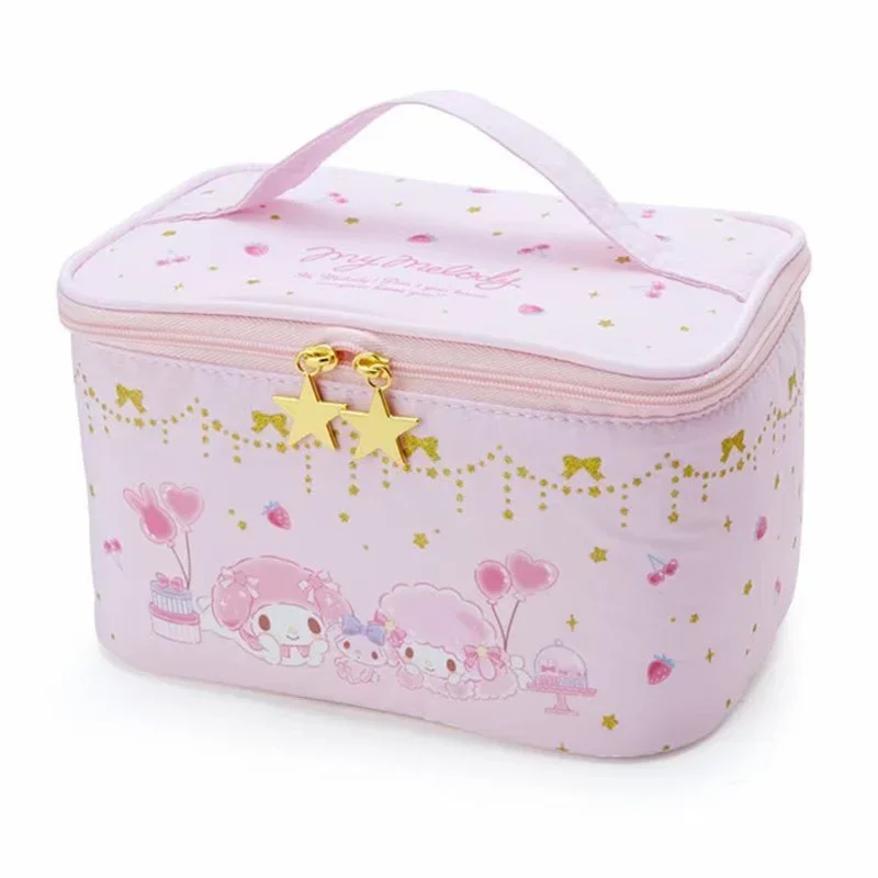 Sanrio Kuromi Women Cosmetic Bag Cartoon Anime Makeup Bag Waterproof Travel Toiletry Storage Bag Beauty Case Girl Gift