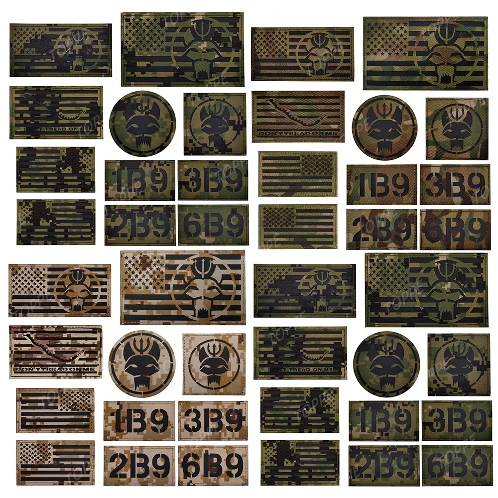 IR Infrarot Seal Team Aufnäher Navy Seals Patches Amerikanische US-Flaggen Taktische Abzeichen für Rucksack Klettverschluss Zubehör