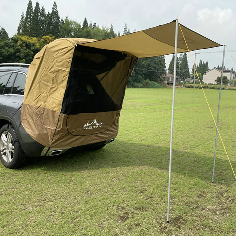 LADUTA Car Trunk Tent Sunshade Rainproof Tailgate Shade Awning Tent For Car Self-Driving Tour Barbecue Outdoor Camping