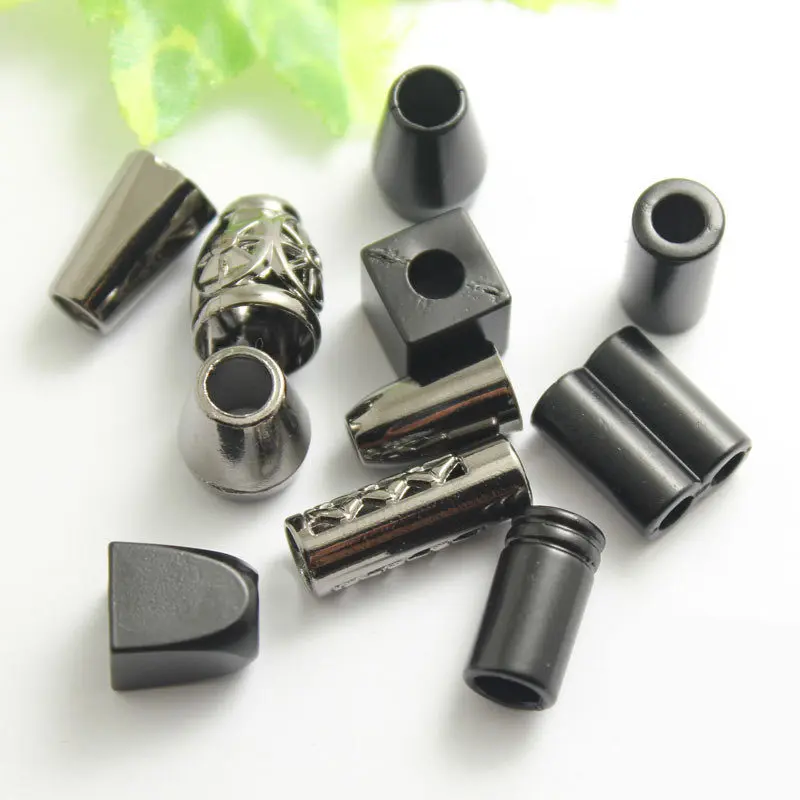 20PCS Black Metal Wear Rope Adjustment Buckle DIY Stopper Cord Lock Button Bag Pants Hand Sewing Clothing Accessories