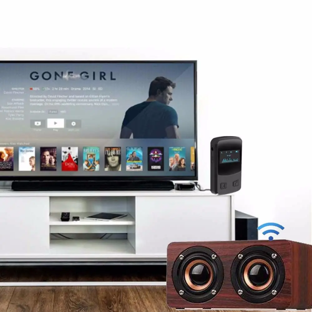 OLED Display Music Streaming Adapter Bluetooth 5.0 Audio Wireless Adapter OLED Bluetooth Receiver Dongle Adapter Audio Receiver