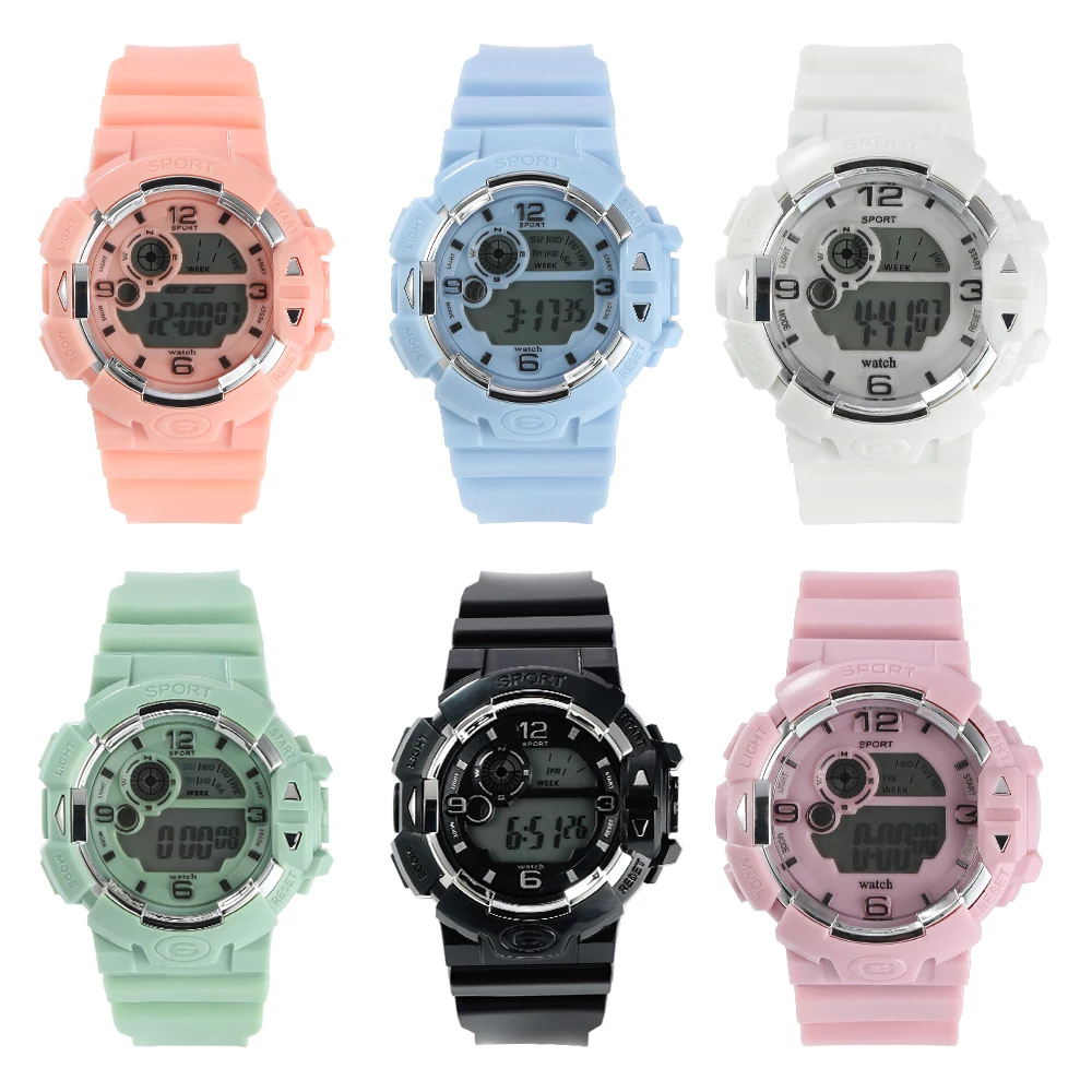 Electronic Watch Middle School Couple Men Women Sports Alarm Clock Glow-in-the-dark Watch