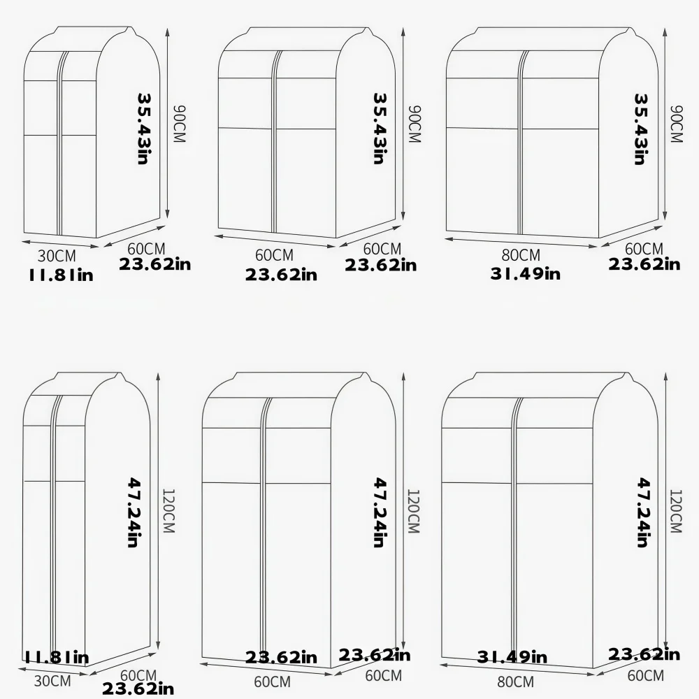 Clothing Dust Cover Wardrobe Storage Transparent Dress Clothes Garment Dust Cover Waterproof Dustproof Clothes Wardrobe Storage - view 2