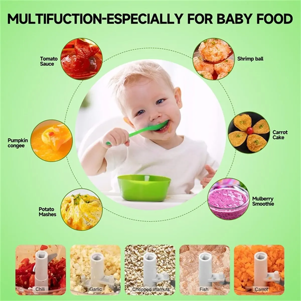 Small Garlic Paste Artifact Hand-Pull Supplement Machine Household Multi-Function Vegetable Cutter Trendy