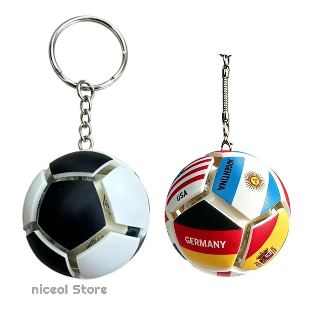 Mini Football Fidget Keyboard Toy with Crisp Sound Football Keyboard Button Keyring for Sports Players Fans Team Party Favors