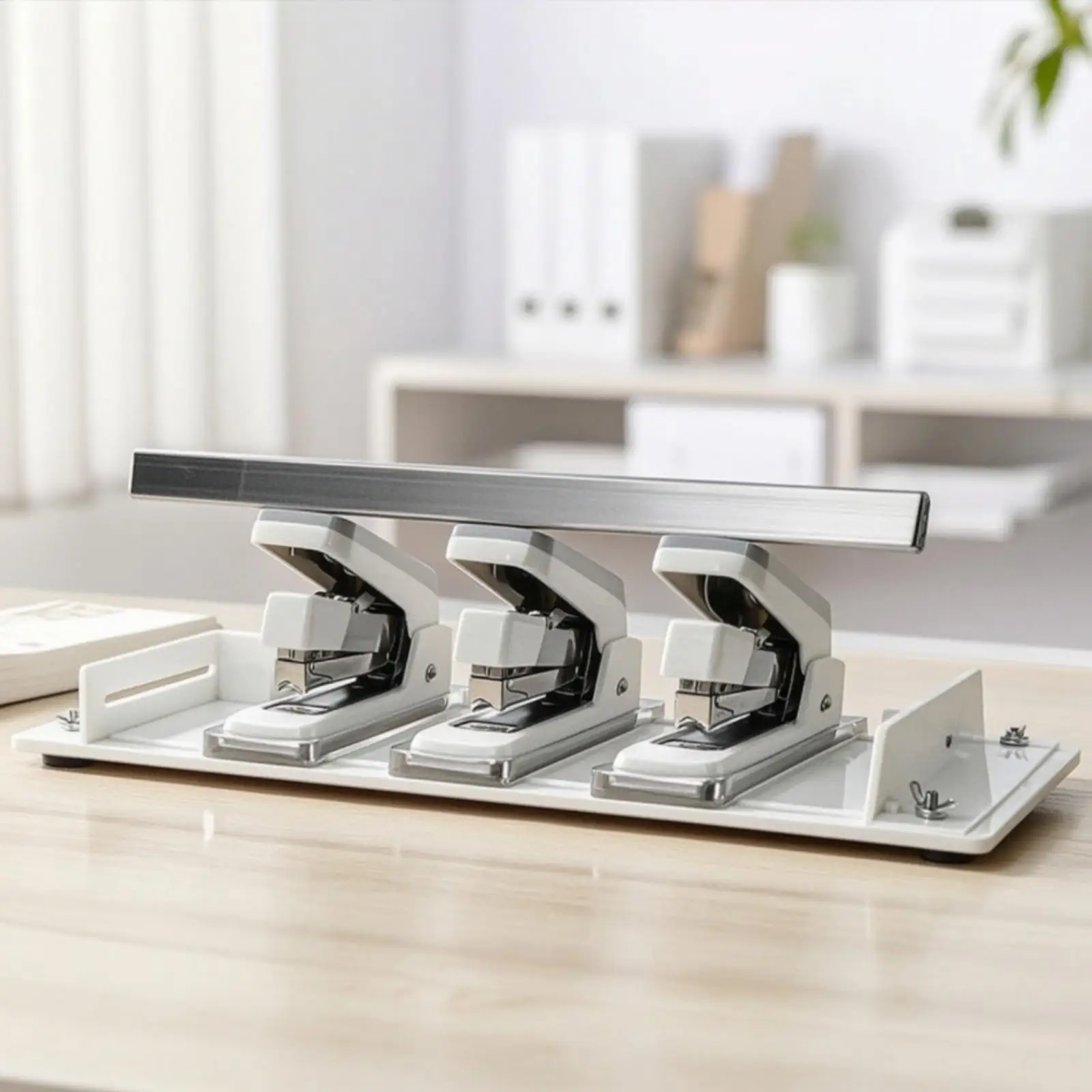 Adjustable Spacing Stapler for A3 A4 Documents Heavy Duty Metal Paper Stapler with Quick Reload Channel