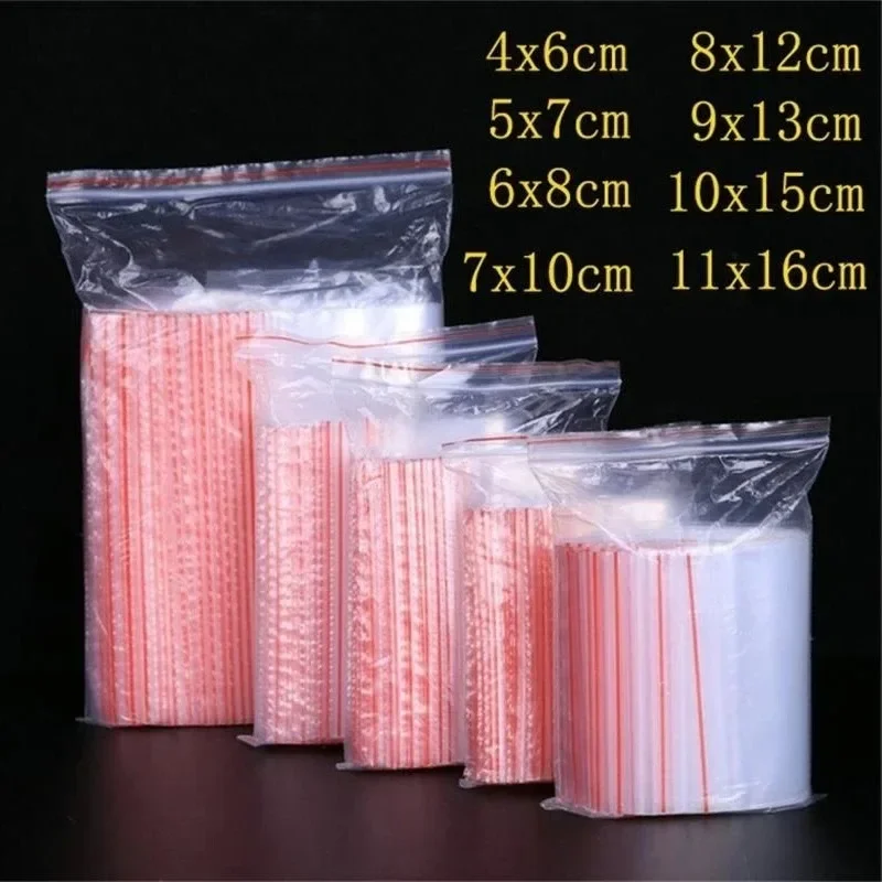 Wholesale Quality Clear Reclosable Self Sealing Bags Heavy Duty Pressing Lock Pouches Scratch Proof Storage Jewelry Packaging