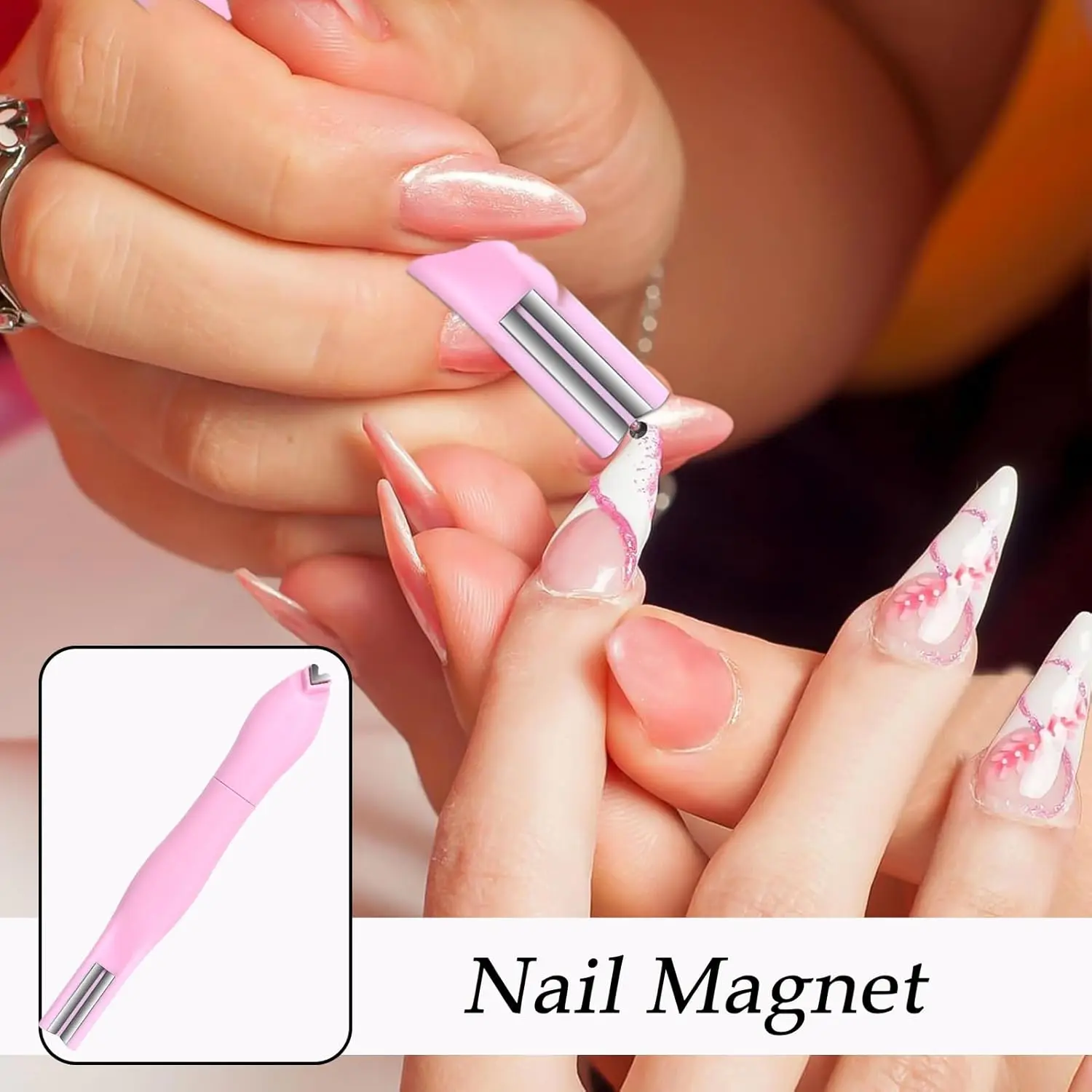 Strumento magnetico per unghie Cat Eye multifunzionale 3 in 1 per saloni fai-da-te Forme a cuore e rotonde Accessorio versatile per smalto gel Cat Eye