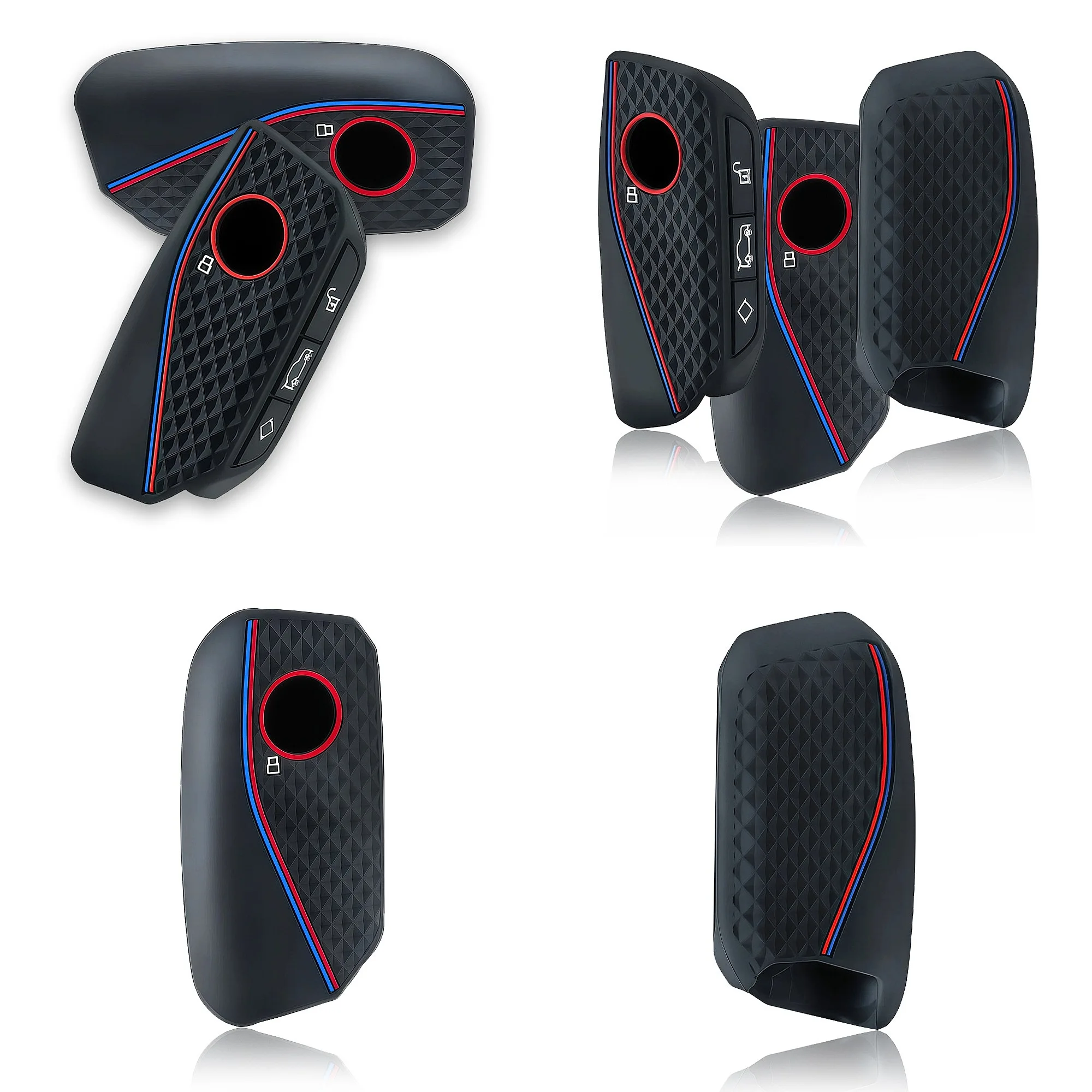 For BMW Ix I4 X7 Xm X7 X6 X5 X1 IX1 X4M 2022 2023 Fashion Luxury 3 Button Silicone Remote Key Fob Shell Case Cover Shell Holder
