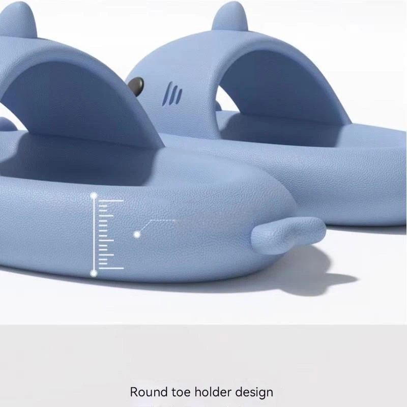 Pallene-Pantoufles requin coordonnantes pour enfants, sandales de dessin animé pour enfants, toboggans pour la maison, chaussures de plage mignonnes