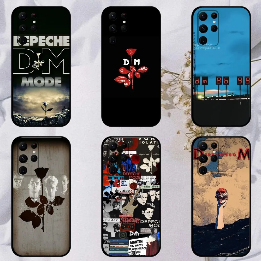 Rock Band D-Depeches-Modes  Phone Case For Samsung S23,23,22,30,21,10,9,Note20 Ultra,Lite,Ultra,5G,Plus,FE,Black Soft Case