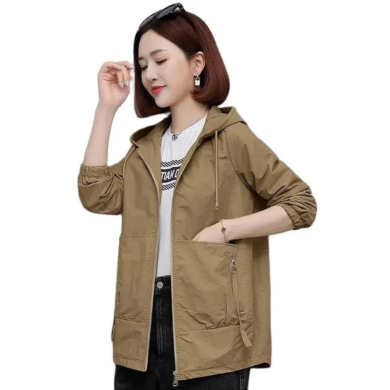 

Double Trench Coat Women Nice Spring Coat Female Loose M-4XL Windbreaker Overcoat Femme With Lining Hooded Outcoat