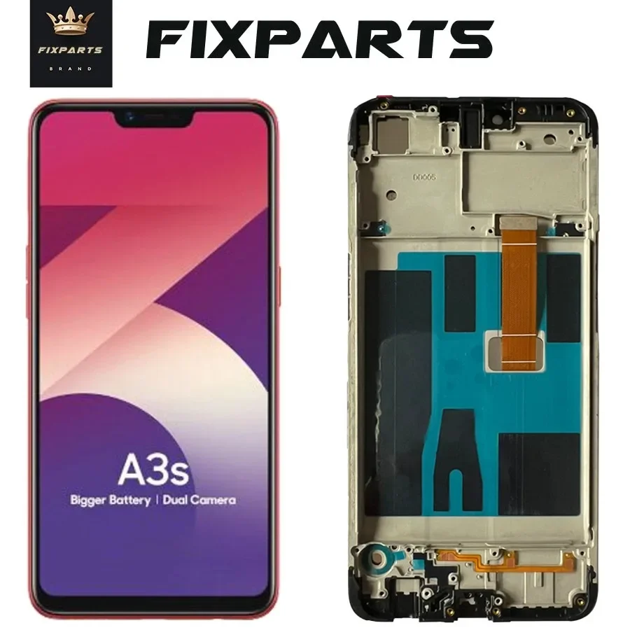 ЖК-дисплей 6,2 дюйма для OPPO A3S с сенсорным экраном и дигитайзером CPH1803 CPH1805, сменная сборка CPH1819 CPH1821 для OPPO A3, ЖК-дисплей с рамкой