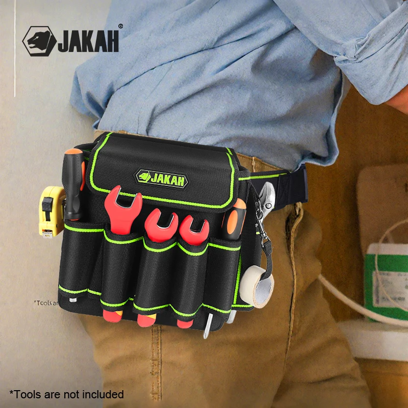 Jakah Electrician Toolkit Thickened Canvas Multifunctional Air Conditioning Repair Kit Tool Waist Bag HL110