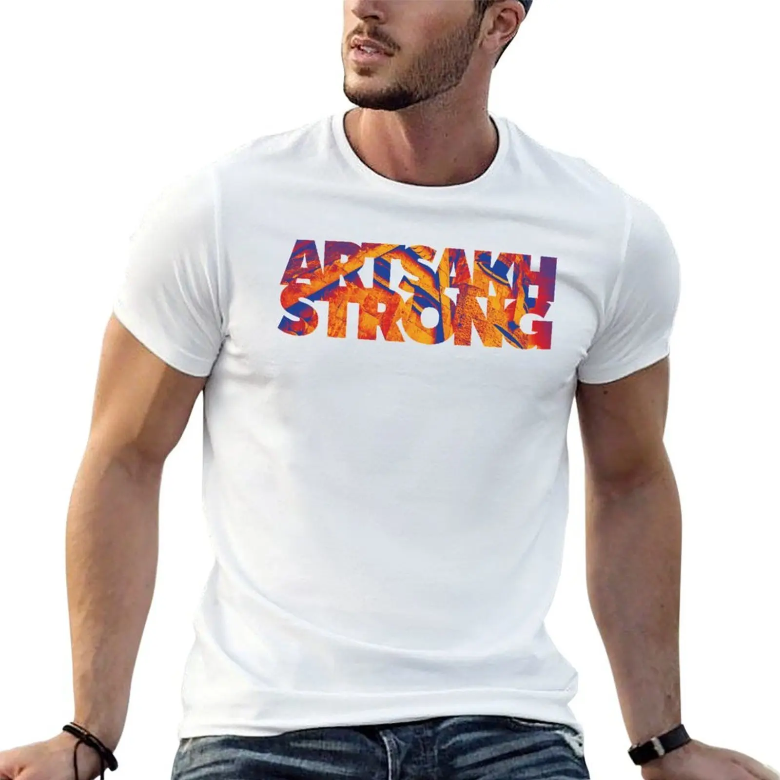 

ARTSAKH STRONG – Armenian Colors T-Shirt t shirt man plain t shirt custom print T-Shirt
