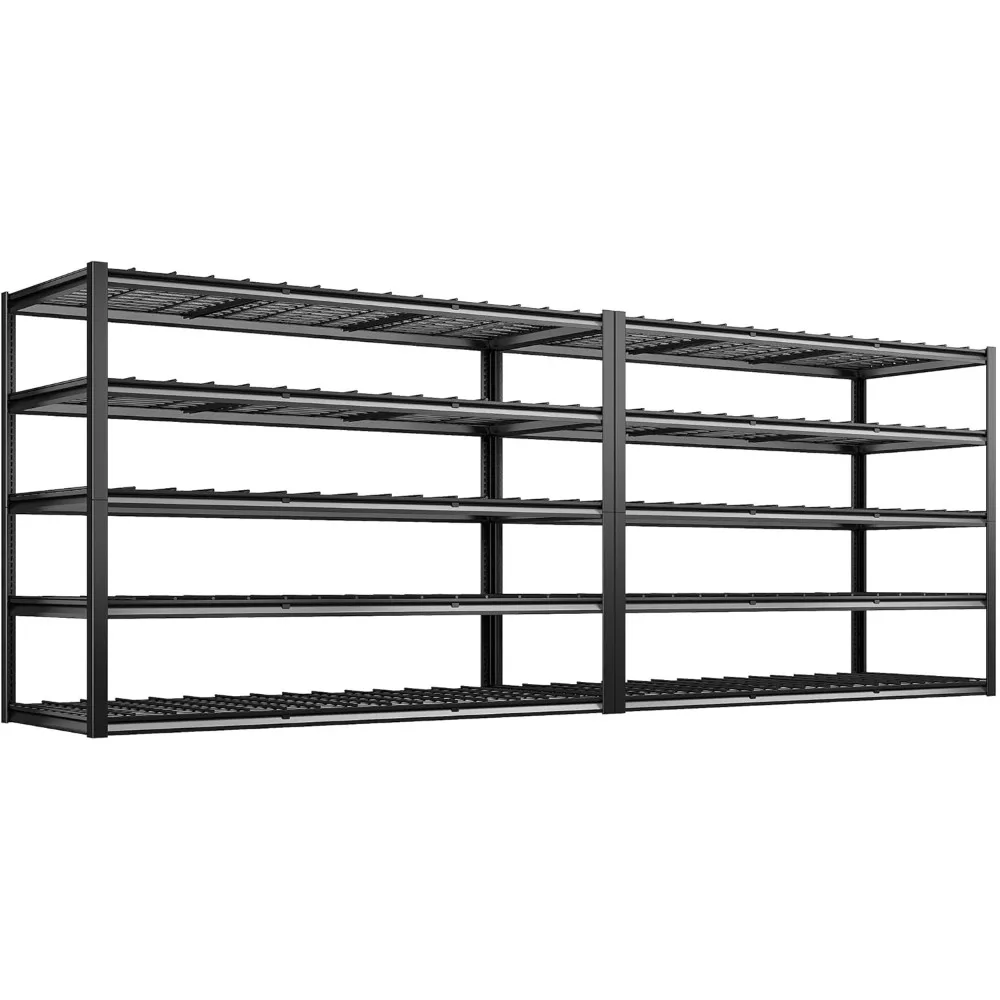 Storage Shelves ,3000LBS Garage Shelving Heavy Duty Adjustable 5 Tier Metal Shelving Unit ,Industrial Shelf Utility Rack