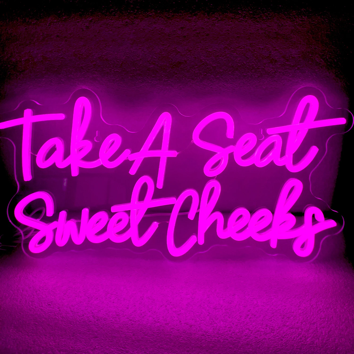 Take A Seat Sweet Cheeks Neon Light LED Neon Sign for Wall Deco Glass Shaped for Bar Restaurant Party Shop Window Store for Cafe
