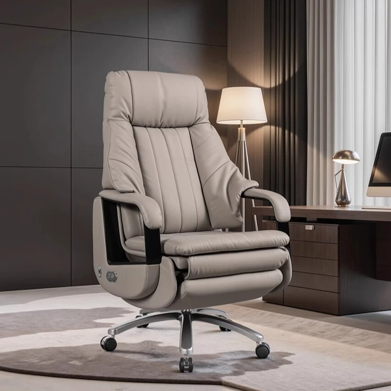 Luxury Electric Boss Chair Design Swivel Massage Ergonomic Footrest Office Chair Backrest Wheels Lazy Silla Oficina Furniture