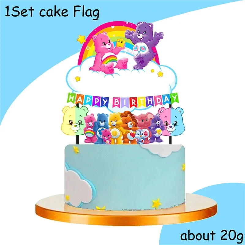 Care Bears  Theme gender reveal Party Decorations Set Cake Topper Latex Balloons Banner Princess Girl Party Supplies Decoration