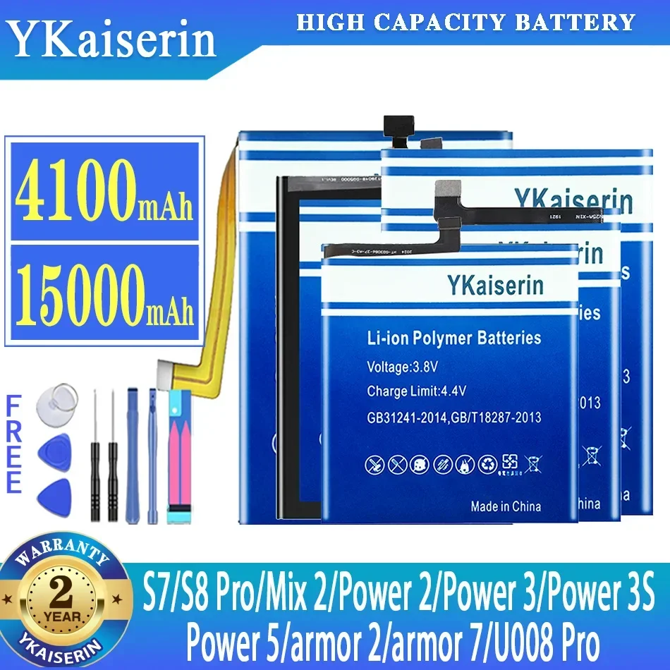 YKaiserin Battery For Ulefone S7 S8 Pro Mix 2 Power 5 3 3S 2 armor 2 7/U008 Pro/Gemini Pro T1